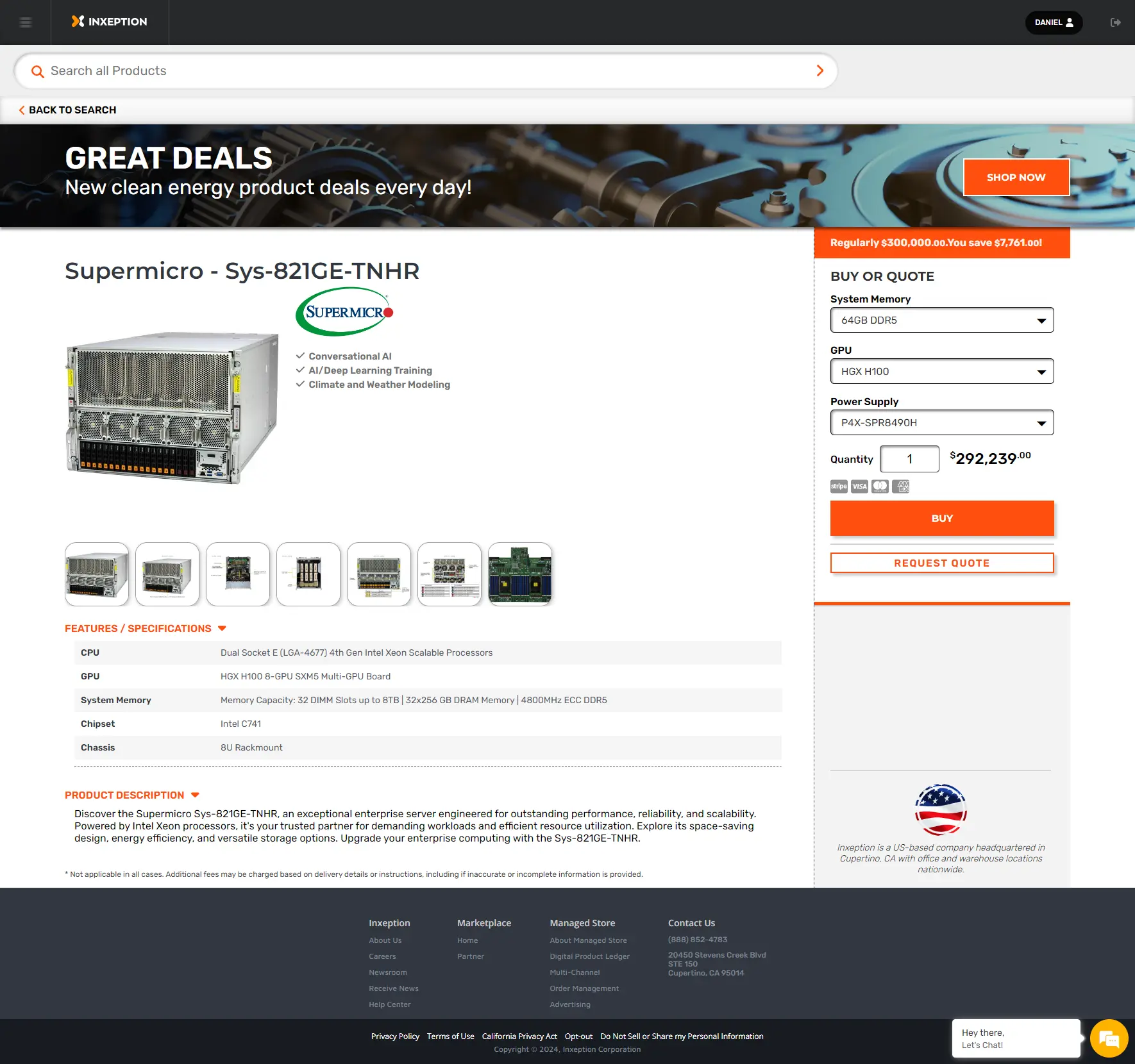 Proof that our product works by selling products on our own marketplace.