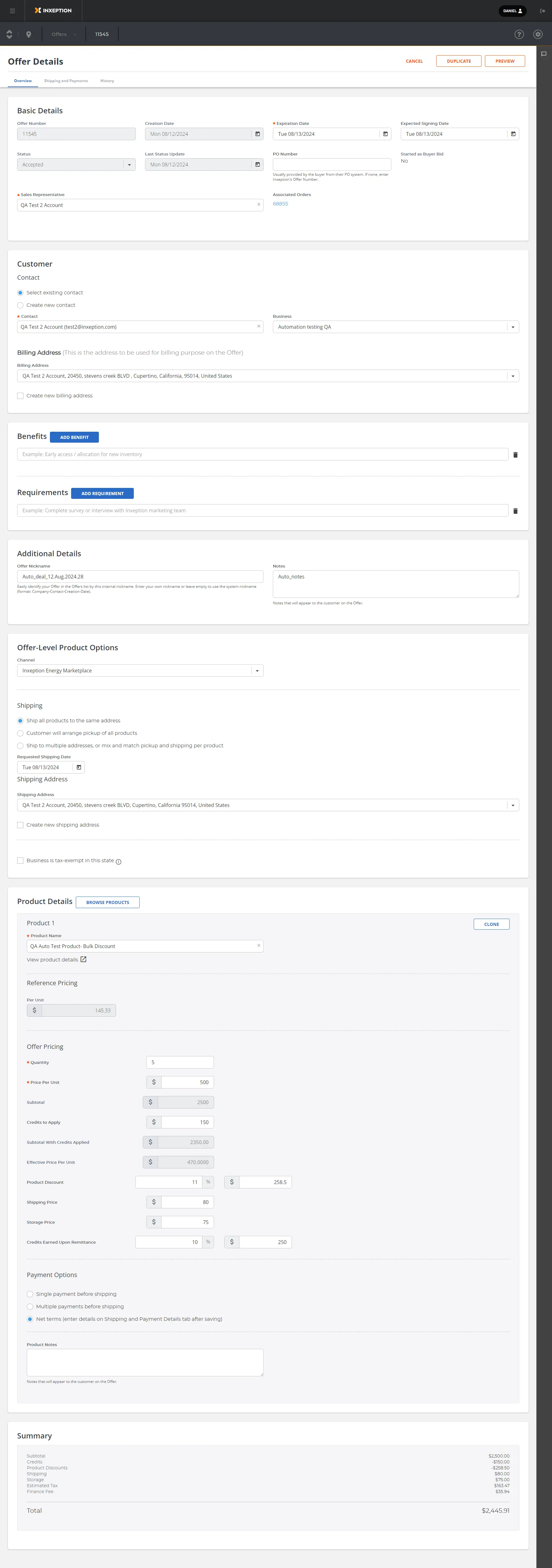 Managed Store Offer Details page.